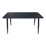 Τραπέζι Vista pakoworld αλουμίνιο σε μαύρη απόχρωση 150x80x72εκ - Image 2