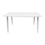Τραπέζι Vista pakoworld αλουμίνιο σε λευκη απόχρωση 150x80x72εκ - Image 2