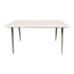 Τραπέζι Vista pakoworld σαμπανί αλουμίνιο 150x80x72εκ - Image 2