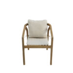 Πολυθρόνα Malibu II pakoworld μασίφ ξύλο ακακίας-ύφασμα σε φυσική-μπεζ απόχρωση 58x63x74εκ - Image 2