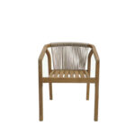 Πολυθρόνα Malibu II pakoworld μασίφ ξύλο ακακίας-ύφασμα σε φυσική-μπεζ απόχρωση 58x63x74εκ - Image 3