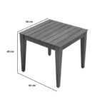 Τραπέζι Napole pakoworld μασίφ ξύλο ακακίας σε φυσική απόχρωση 50x50x45εκ - Image 9