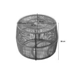 Τραπέζι Adela pakoworld pe wicker-γυαλί σε φυσική απόχρωση Φ47x38εκ - Image 7