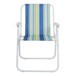 Καρεκλάκι παραλίας-camping Jette pakoworld μπλε ριγέ-λευκό μέταλλο 53x56x73εκ - Image 4