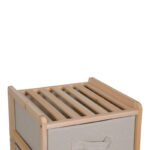 Συρταριέρα Wolen pakoworld ξύλο ελάτου-ύφασμα σε φυσική-μπεζ απόχρωση 34.5x36.5x67εκ - Image 4