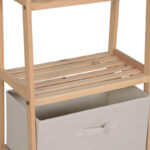 Ραφιέρα δαπέδου με συρτάρια Wolen pakoworld ξύλο ελάτου-ύφασμα σε φυσική-μπεζ απόχρωση 42x27.5x139εκ - Image 5