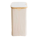 Καλάθι απλύτων Lodge pakoworld μπαμπού-ύφασμα σε μπεζ απόχρωση 54x33x60εκ - Image 2