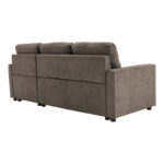 Γωνιακός αναστρέψιμος καναπές κρεβάτι Napora pakoworld με αποθηκευτικό χώρο γκρι-μπεζ ύφασμα 214x83/138x90εκ - Image 7