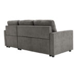 Γωνιακός αναστρέψιμος καναπές κρεβάτι Napora pakoworld με αποθηκευτικό χώρο γκρι ύφασμα 214x83/138x90εκ - Image 7