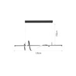 InLight Κρεμαστό φωτιστικό LED 40W 3CCT (by switch on base) σε μαύρο χρώμα D:120cm (6083-BL) - Image 2