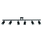 InLight Επιτοίχιο σποτ από μέταλλο σε μαύρη απόχρωση 6XGU10 D:110cm (9081-6)