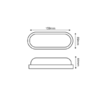 LED PC WHITE WALL LUMINAIRE 230V AC IP65 10W 930lm 4000K 110° Ra80 - Image 2