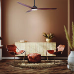 ΑΝΕΜΙΣΤΗΡΑΣ ΟΡΟΦΗΣ DIMMABLE ΦΩΣ Φ132 DC40W 3 ΞΥΛΙΝΑ ΚΑΦΕ ΠΤΕΡΥΓΙΑ ΤΗΛΕΧΕΙΡΙΣΤΗΡ 2 ΑΝΑΡΤΗΣΕΙΣ 15&25ΕΚ - Image 2