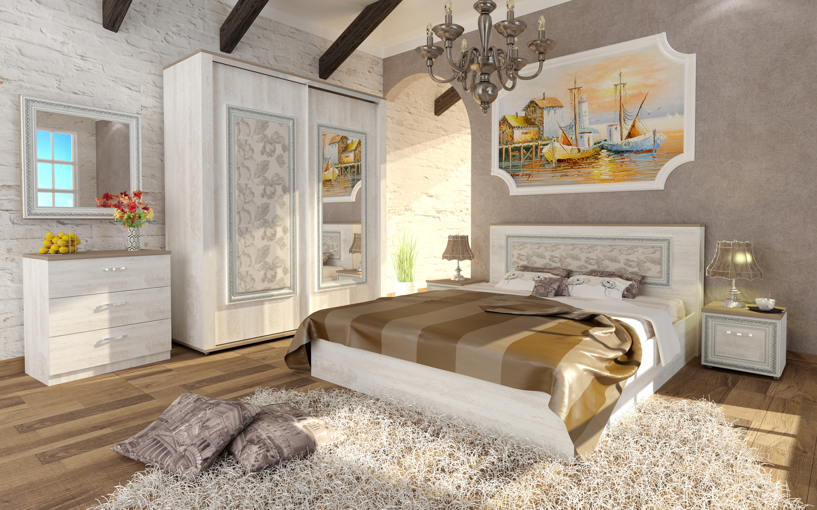 KLASIKO Σετ Κρεβατοκάμαρας 5 τεμαχίων