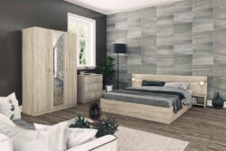 Σετ Κρεβατοκάμαρας 6 τεμαχίων με ΔΩΡΟ στρώμα 160/200 και μηχανισμό ανύψωσης