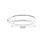 Υ/Κ ROUND W  CEIL LED DIM SLIM PANEL 20W 4000K 1460Lm 230V Φ225 - Image 3