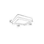 Υ/Κ SQUARE NM CEIL.LED SLIMPANEL 8W 6000K 520Lm230V 120X120 Ra80