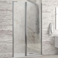 Καμπίνα από τοίχο σε τοίχο με διάφανο κρύσταλλο PANEX 400 ALTO Cromo KARAG 105x200cm