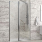 Καμπίνα από τοίχο σε τοίχο με διάφανο κρύσταλλο PANEX 400 ALTO Cromo KARAG 75x200cm