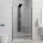 Καμπίνα από τοίχο σε τοίχο με διάφανο κρύσταλλο S 5 ALTO Cromo KARAG 155x200cm (σταθερό 90cm)