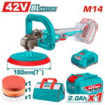 TOTAL ΕΠΑΓΓ. ΓΩΝΙΑΚΟΣ ΑΛΟΙΦΑΔΟΡΟΣ ΜΠΑΤ. Li-ion 42V / 180mm / 2Ah / 1 ΜΠΑΤ BL Motor (TAPLI42181E)