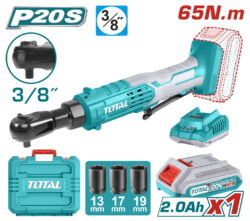 TOTAL ΣΕΤ ΚΑΣΤΑΝΙΑ 3/8" ΜΠΑΤ. Li-ion 20V / 65Nm / 2Ah / 1 ΜΠΑΤ (TDRLI2060152)