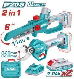 TOTAL ΕΠΑΓΓ. ΣΕΤ ΑΛΥΣΟΠΡΙΟΝΟ + ΨΑΛΙΔΙ ΜΠΑΤ. Li-ion 20V / 2Ah / 2 ΜΠΑΤ BL Motor (TOSLI250795E)