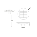 LED SOLAR URBAN LUMINAIRE 20W ΜΕ DIP-SWITCH CCT 3000K-4000K 2100LM RA80 IP65 30.000HRS - Image 2
