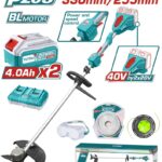 TOTAL ΕΠΑΓΓ. ΘΑΜΝΟΚΟΠΤΙΚΟ ΜΠΑΤ. Li-ion 40V / 4Ah / 2 ΜΠΑΤΑΡΙΕΣ BL Motor (TSTLI200285)