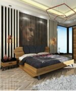 Κρεβάτι διπλό με 2 κομοδίνα