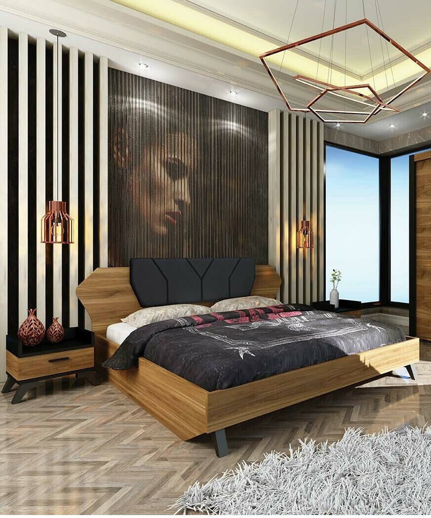 diplo-krevati-me-2-komodina-160-200-kafe-genomax-all4home.com.gr1 Κρεβάτι διπλό με 2 κομοδίνα