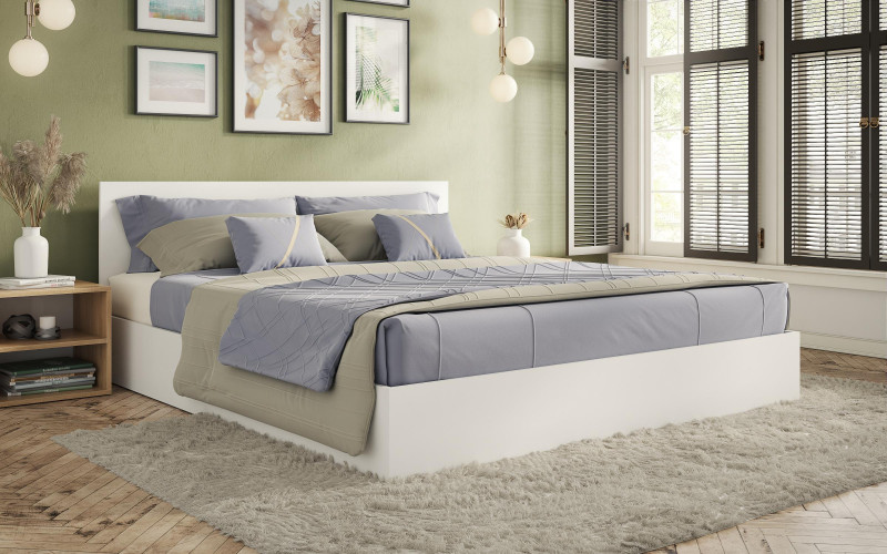 krevati_high_leuko_all4home_com_gr1 Κρεβάτι ξύλινο υπέρδιπλο High Λευκό