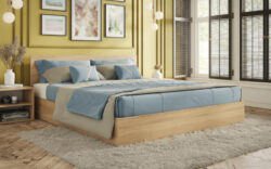 Κρεβάτι ξύλινο διπλό High Σόνομα