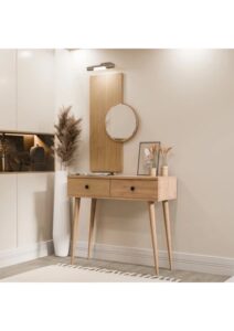 Τουαλέτα με καθρέφτη και ξύλινα πόδια