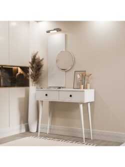 Τουαλέτα με καθρέφτη και ξύλινα πόδια