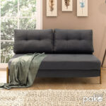 Καναπές 2θέσιος - κρεβάτι Fancy pakoworld με ύφασμα ανθρακί 150x92x77εκ - Image 2