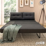 Καναπές 2θέσιος - κρεβάτι Fancy pakoworld με ύφασμα ανθρακί 150x92x77εκ - Image 3