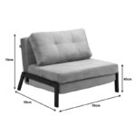 Πολυθρόνα-κρεβάτι Fancy pakoworld βελούδο σε κυπαρισσί απόχρωση κα πόδι μαύρο μέταλλο 95x98x70εκ - Image 5