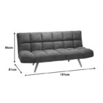 Καναπές - κρεβάτι 3θέσιος Freddo pakoworld σε κίτρινο βελούδο 181x81x86εκ - Image 11