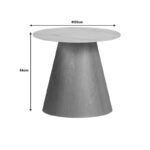 Βοηθητικό τραπέζι Soleire Inart λευκό μαρμάρου sintered stone-μεταλλική βάση Φ50x47.5εκ - Image 5