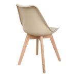 Καρέκλα Gaston pakoworld PP-PU taupe απόχρωση- φυσικό πόδι 43x51x75εκ - Image 3