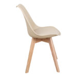 Καρέκλα Gaston pakoworld PP-PU taupe απόχρωση- φυσικό πόδι 43x51x75εκ - Image 4