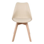 Καρέκλα Gaston pakoworld PP-PU taupe απόχρωση- φυσικό πόδι 43x51x75εκ - Image 5