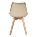 Καρέκλα Gaston pakoworld PP-PU taupe απόχρωση- φυσικό πόδι 43x51x75εκ - Image 6