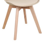 Καρέκλα Gaston pakoworld PP-PU taupe απόχρωση- φυσικό πόδι 43x51x75εκ - Image 8