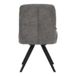 Καρέκλα περιστρεφόμενη Novo pakoworld ύφασμα γκρι μπουκλέ-πόδια μαύρο μεταλλικό 65.5x50x90εκ - Image 5