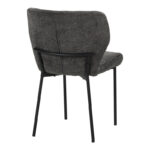 Καρέκλα Mavier pakoworld ανθρακί ύφασμα με πόδια μαύρο μεταλλικό 48x61.5x82εκ - Image 2