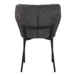 Καρέκλα Mavier pakoworld ανθρακί ύφασμα με πόδια μαύρο μεταλλικό 48x61.5x82εκ - Image 5
