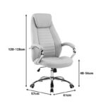 Καρέκλα γραφείου διευθυντή Sonar pakoworld μπεζ pu 61x57x120-128εκ - Image 6