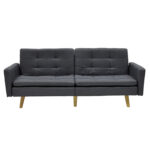 Καναπές-κρεβάτι Flexible pakoworld σε ανθρακί ύφασμα 198x87x76εκ - Image 3